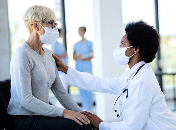 Female doctor and female patient