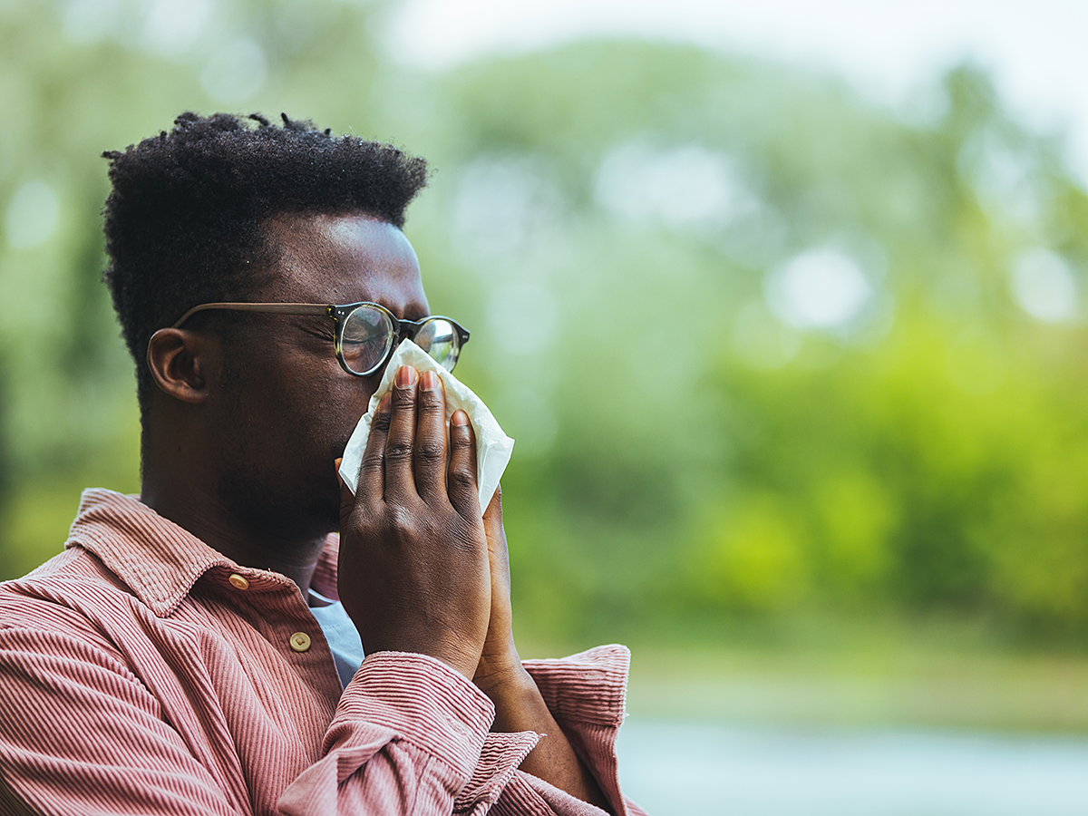alergias estornudo hombre